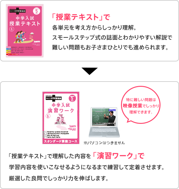 進研ゼミ小学講座 考える力プラス 中学受験講座 5年生スタンダード算数 