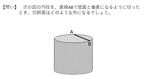 ■円柱の切断面に関する問題のイメージ