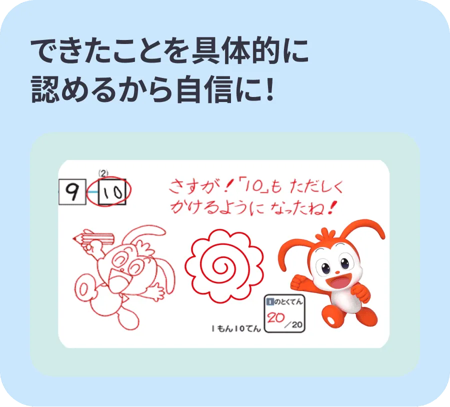 できたことを具体的に認めるから自信に!