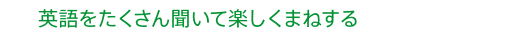 英語をたくさん聞いて楽しくまねする 2年生