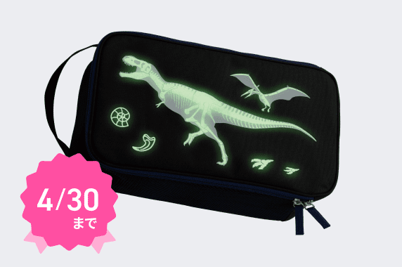 光る！きょうりゅうシューズケース