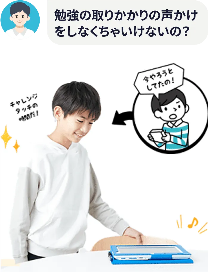 勉強の取り掛かりの声がけがいつも大変
