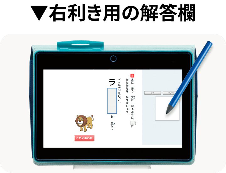 右利き用の解答欄