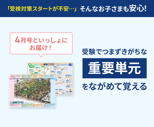 「受験対策スタートが不安...」そんなお子さまも安心！