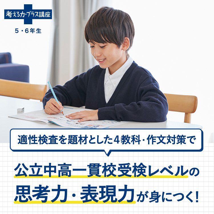 考える力・プラス 5・6年生 | オプション教材 | 進研ゼミ小学講座